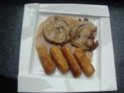 Putenrollbraten mit Kroketten - Rezept