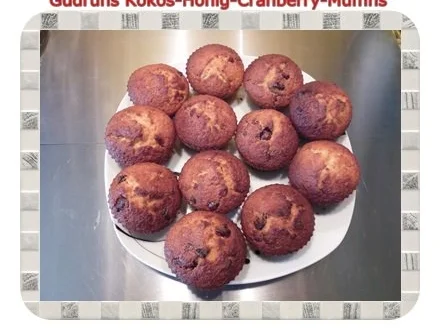 Muffins: Kokos-Honig-Cranberry-Muffins - Rezept - Bild Nr. 15
