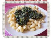 Vegetarisch: Spinat-Gorgonzolasoße mit Pasta - Rezept