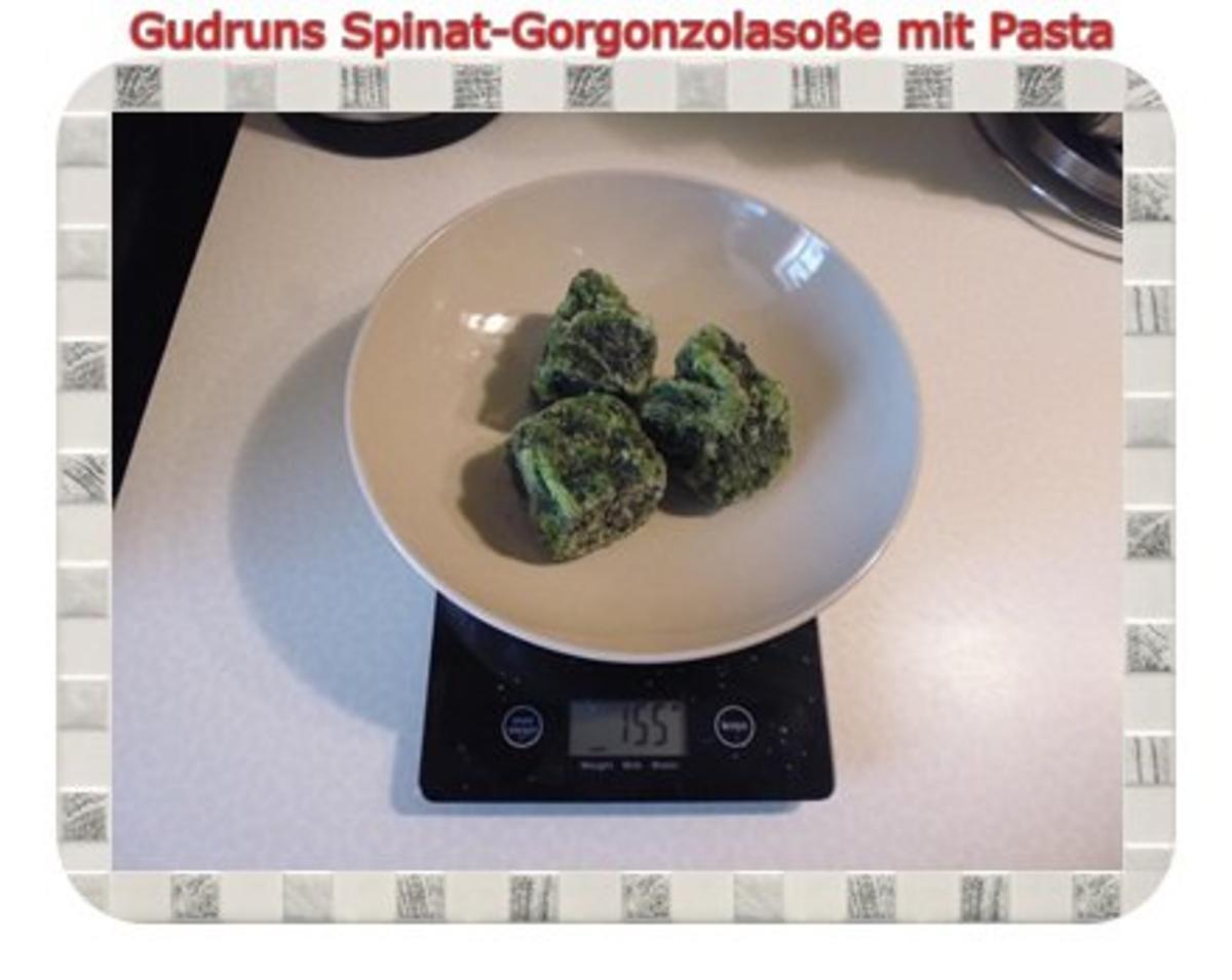 Vegetarisch: Spinat-Gorgonzolasoße mit Pasta - Rezept - Bild Nr. 2