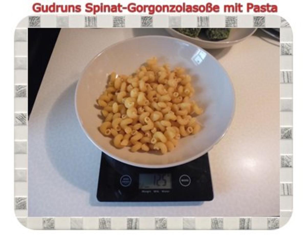 Vegetarisch: Spinat-Gorgonzolasoße mit Pasta - Rezept - Bild Nr. 3