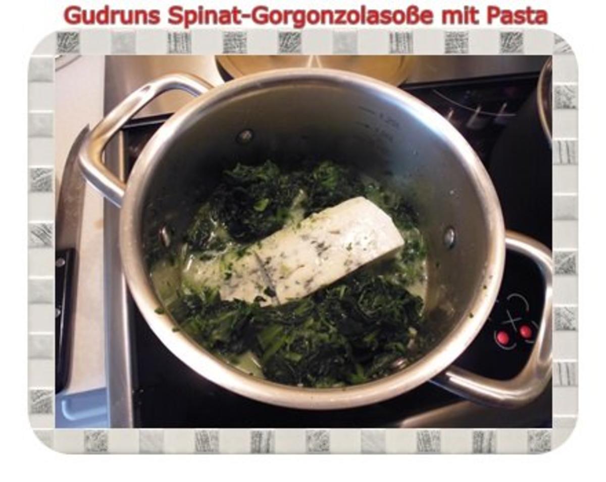 Vegetarisch: Spinat-Gorgonzolasoße mit Pasta - Rezept - Bild Nr. 5