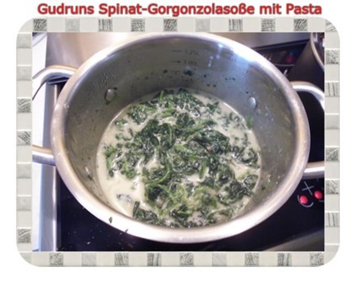 Vegetarisch: Spinat-Gorgonzolasoße mit Pasta - Rezept - Bild Nr. 6