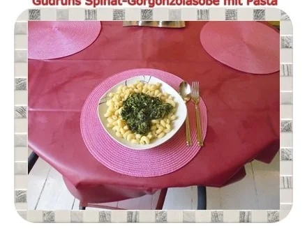 Rezept: Vegetarisch: Spinat-Gorgonzolasoße mit Pasta Bild Nr. 9 Vegetarisch: Spinat-Gorgonzolasoße mit Pasta - Rezept - Bild Nr. 9