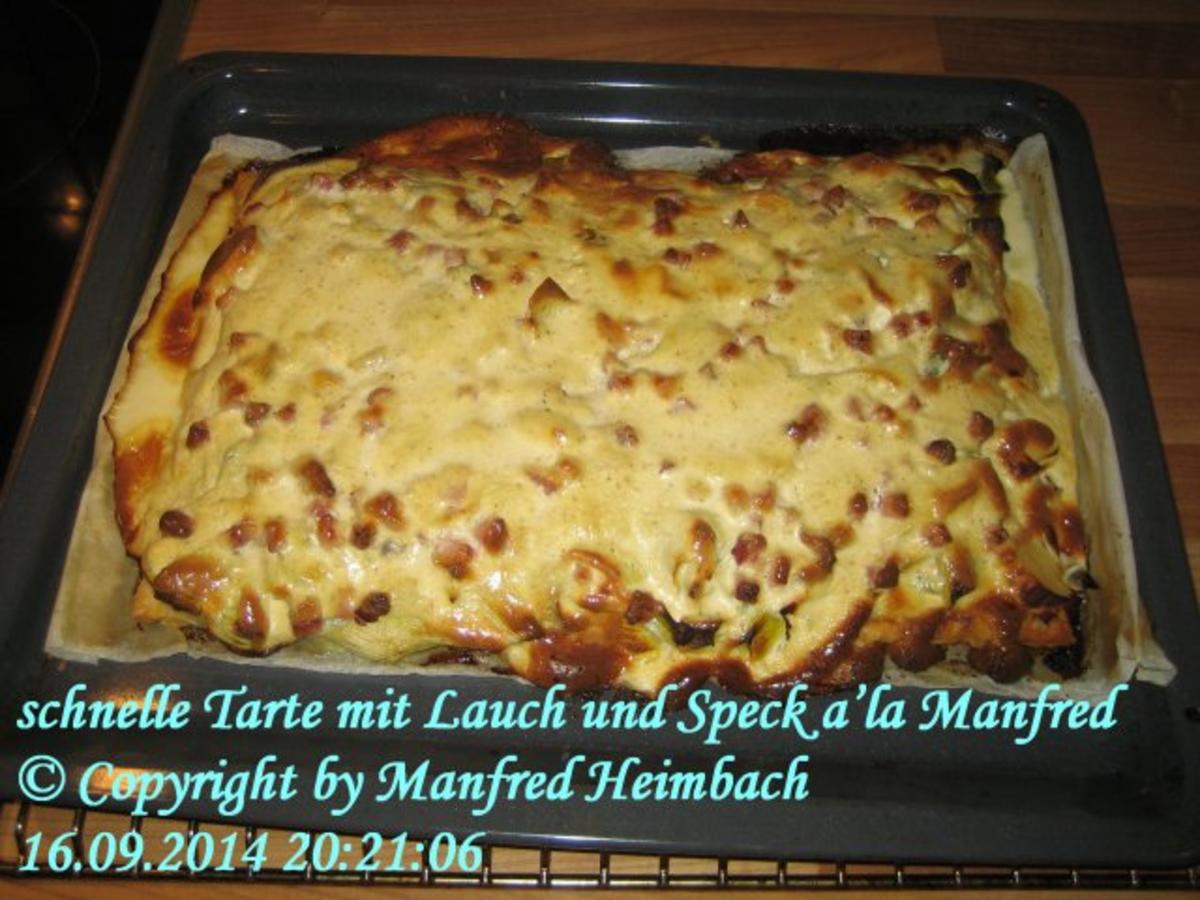 Tarte - schnelle Tarte mit Lauch und Speck a’la Manfred - Rezept - Bild Nr. 2