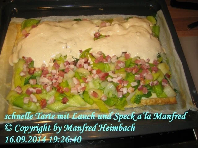 Tarte - schnelle Tarte mit Lauch und Speck a’la Manfred - Rezept - Bild Nr. 4