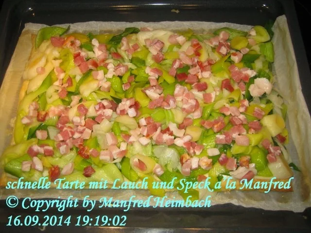 Tarte - schnelle Tarte mit Lauch und Speck a’la Manfred - Rezept - Bild Nr. 6