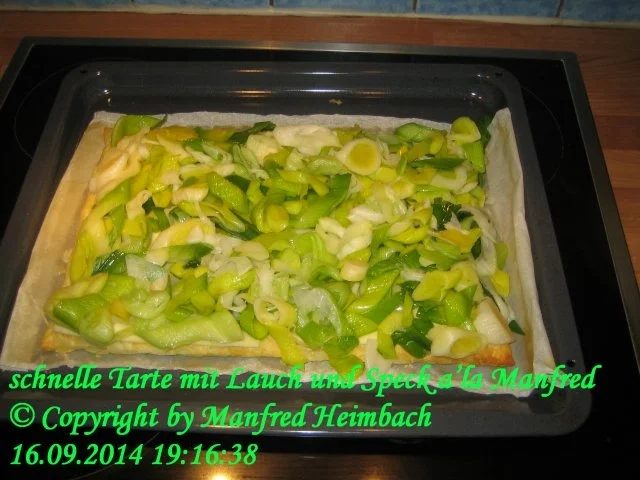 Tarte - schnelle Tarte mit Lauch und Speck a’la Manfred - Rezept - Bild Nr. 7