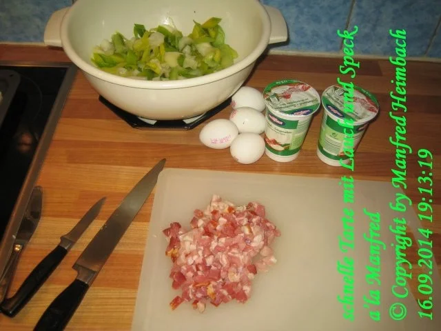 Tarte - schnelle Tarte mit Lauch und Speck a’la Manfred - Rezept - Bild Nr. 8