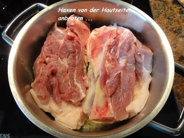 Rezept: Fleisch: SCHWEINSHAXE, geschmort Bild Nr. 4 Fleisch: SCHWEINSHAXE, geschmort - Rezept - Bild Nr. 4