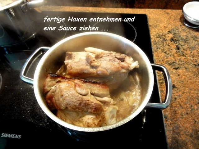 Rezept: Fleisch: SCHWEINSHAXE, geschmort Bild Nr. 5 Fleisch: SCHWEINSHAXE, geschmort - Rezept - Bild Nr. 5