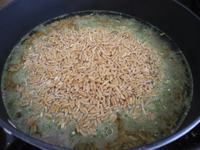 Rezept: Schmorgurken an Kokosmilch mit Zuckerschoten dazu Kamut und Mandel - Tofu Bild Nr. 14 Schmorgurken an Kokosmilch mit Zuckerschoten dazu Kamut und Mandel - Tofu - Rezept - Bild Nr. 14