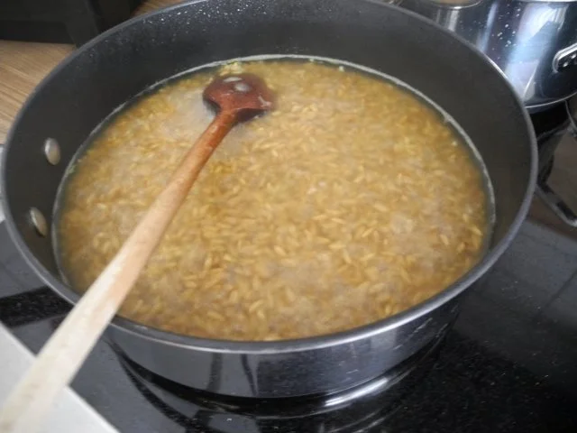 Rezept: Schmorgurken an Kokosmilch mit Zuckerschoten dazu Kamut und Mandel - Tofu Bild Nr. 15 Schmorgurken an Kokosmilch mit Zuckerschoten dazu Kamut und Mandel - Tofu - Rezept - Bild Nr. 15