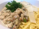 Pilzsoße mit Bandnudeln - Rezept
