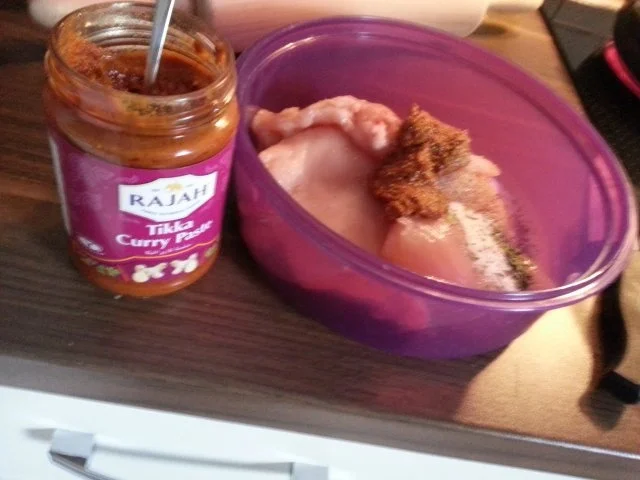 Tikka Hühnchen mit Süßkartoffelstampf - Rezept - Bild Nr. 3