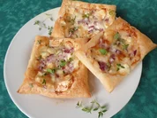 Blätterteig-Teilchen mit Ziegenkäse - Rezept