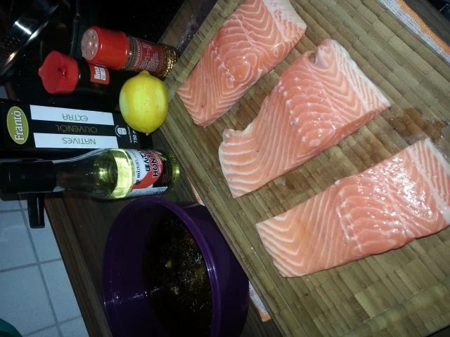 Rezept: Lachsfilet auf Salatbett Bild Nr. 3 Lachsfilet auf Salatbett - Rezept - Bild Nr. 3