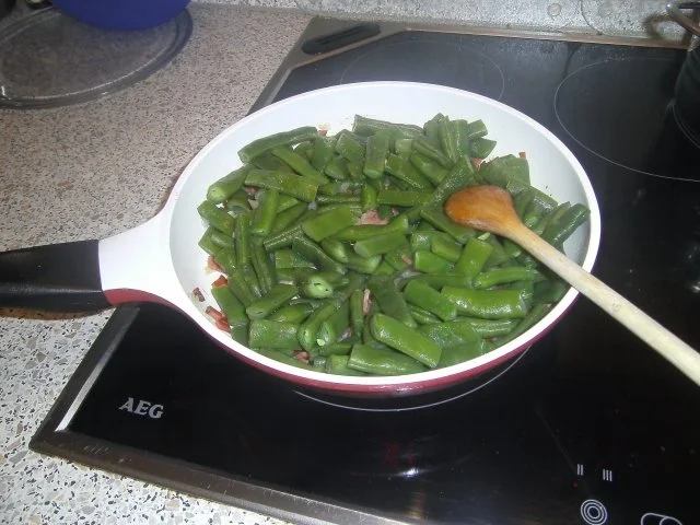 Stangenbohnen mit Speck/Schinken und Zwiebeln - Rezept - Bild Nr. 6