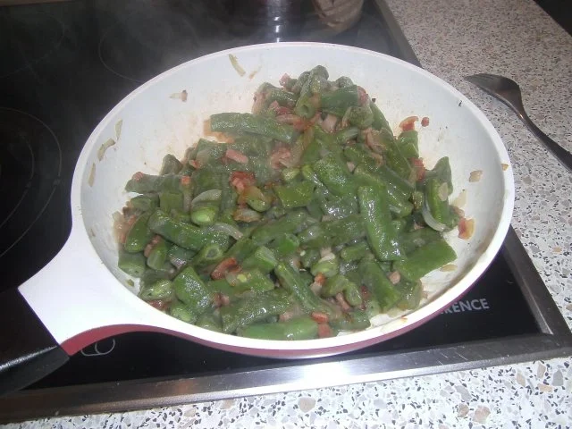 Stangenbohnen mit Speck/Schinken und Zwiebeln - Rezept - Bild Nr. 7