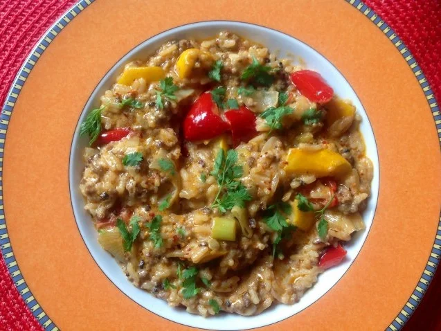 Reisfleisch mit Kürbis - Rezept