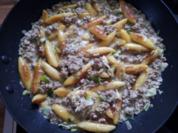 Hackfleisch-Lauchpfanne mit Schupfnudeln - Rezept