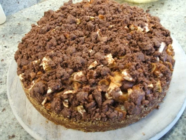 Backen: Schokokuchen mit Apfelchips - Rezept
