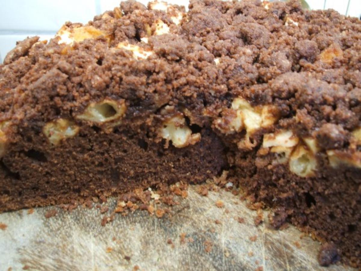 Backen: Schokokuchen mit Apfelchips - einfach - von lunapiena
