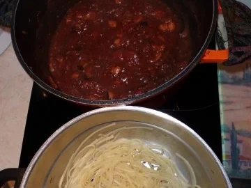 Pfannengericht: Tomaten-Pilzpfanne mit Pasta - Rezept - Bild Nr. 3