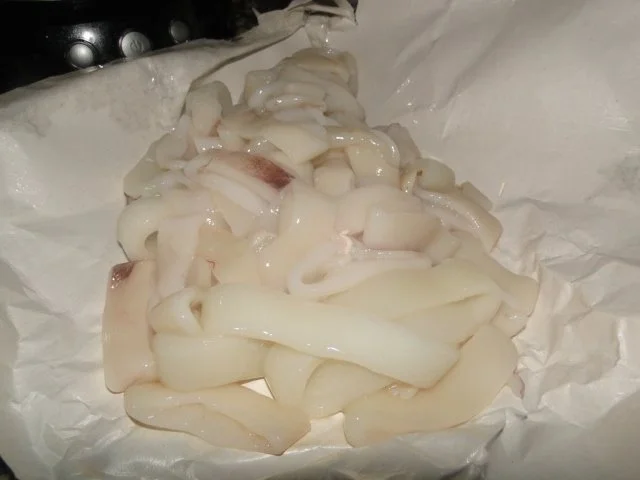 Rezept: Spaghetti mit Miesmuschel und frischen Tintenfischringen und Garnelen, alles frisch, mit Bild Nr. 5 Spaghetti mit Miesmuschel und frischen Tintenfischringen und Garnelen, alles frisch, mit - Rezept - Bild Nr. 5