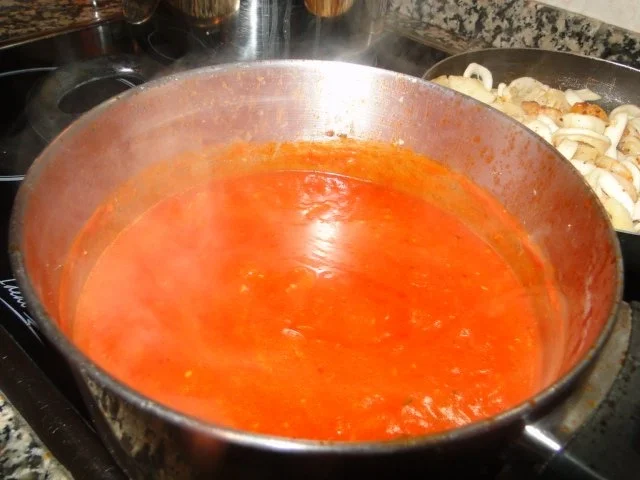 Rezept: Spaghetti mit Miesmuschel und frischen Tintenfischringen und Garnelen, alles frisch, mit Bild Nr. 11 Spaghetti mit Miesmuschel und frischen Tintenfischringen und Garnelen, alles frisch, mit - Rezept - Bild Nr. 11