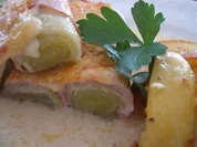 Gemüse: Lauch im Schinkenmantel - Rezept