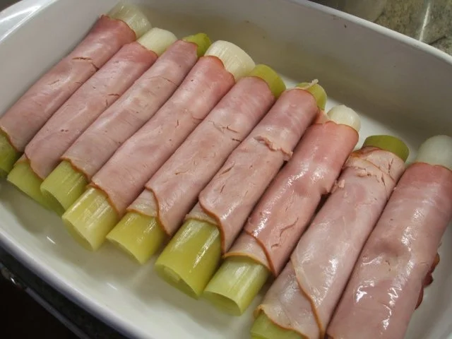 Gemüse: Lauch im Schinkenmantel - Rezept - Bild Nr. 3