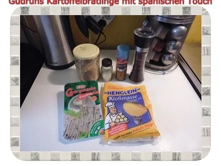 Rezept: Kartoffeln: Kartoffelbratlinge mit spanischen Touch und Knobi-Dip Bild Nr. 2 Kartoffeln: Kartoffelbratlinge mit spanischen Touch und Knobi-Dip - Rezept - Bild Nr. 2