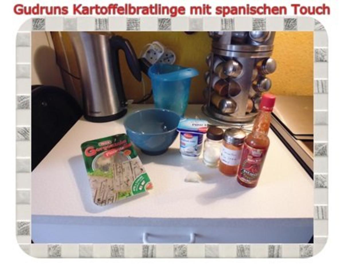 Kartoffeln: Kartoffelbratlinge mit spanischen Touch und Knobi-Dip - Rezept - Bild Nr. 3