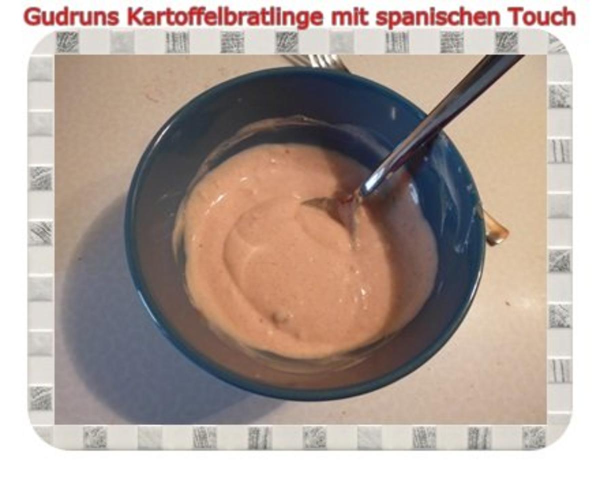 Kartoffeln: Kartoffelbratlinge mit spanischen Touch und Knobi-Dip - Rezept - Bild Nr. 6