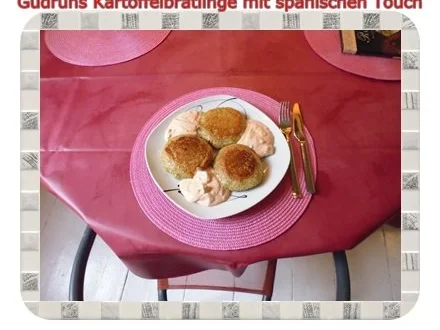 Rezept: Kartoffeln: Kartoffelbratlinge mit spanischen Touch und Knobi-Dip Bild Nr. 11 Kartoffeln: Kartoffelbratlinge mit spanischen Touch und Knobi-Dip - Rezept - Bild Nr. 11
