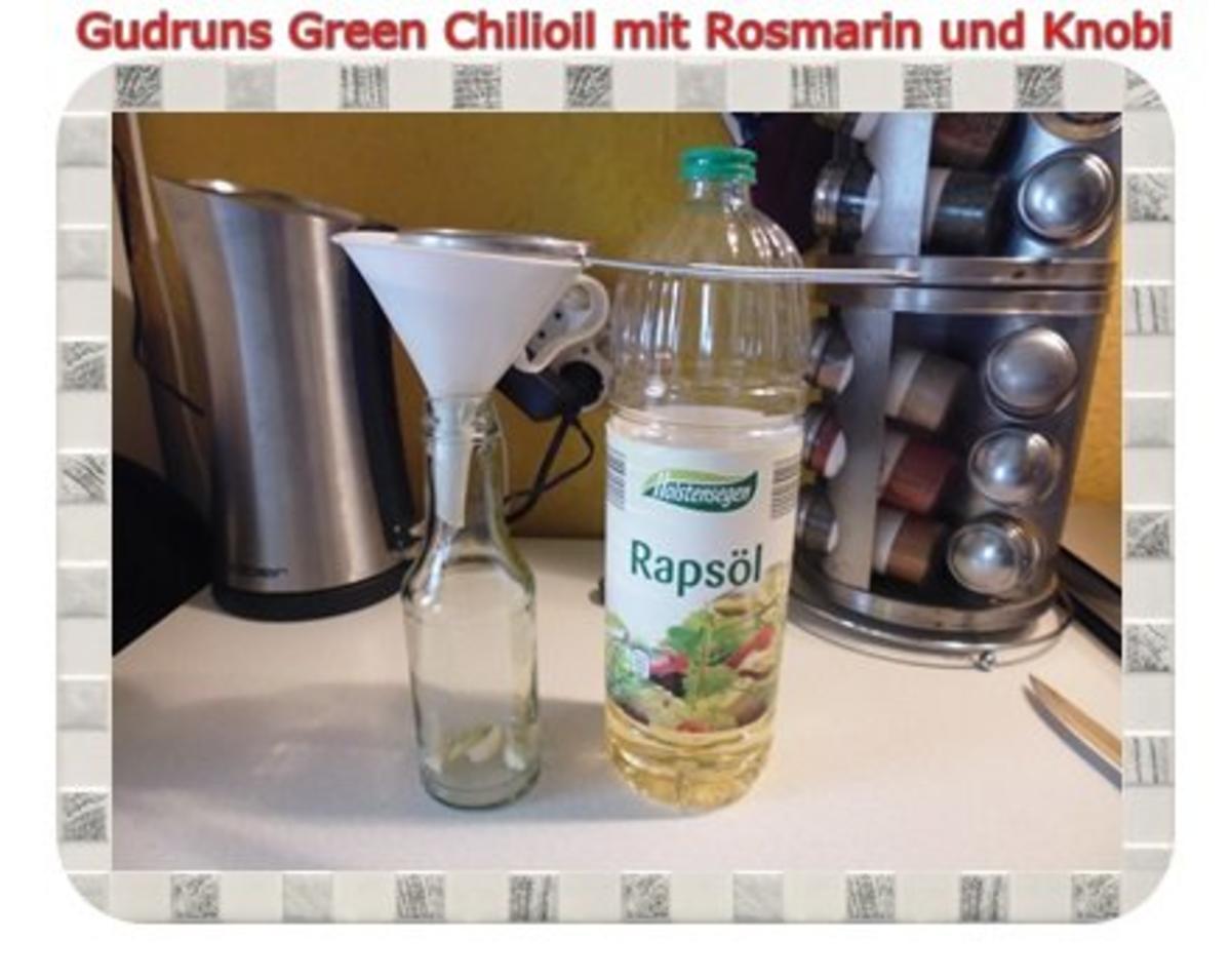 Öl: Green Chilioil mit Rosmarin und Knobi - Rezept - Bild Nr. 5