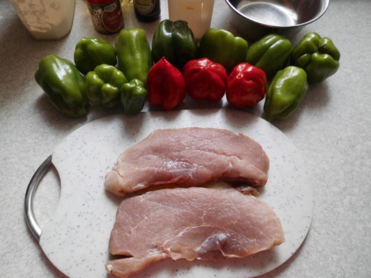 Schweineschnitzelstreifen mit Paprika in Soja-Sauce - Rezept - Bild Nr. 3