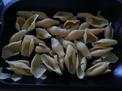 Pfälzische Version : Muschelnudeln mit dem besonderen Mix. - Rezept