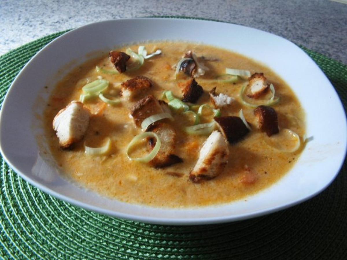 Obazda-Porree-Suppe - Rezept