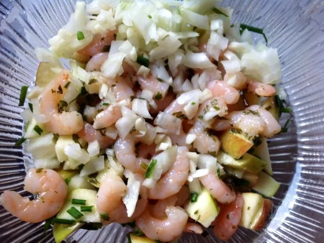 Rezept: Eiersalat mit Garnelen Bild Nr. 6 Eiersalat mit Garnelen - Rezept - Bild Nr. 6