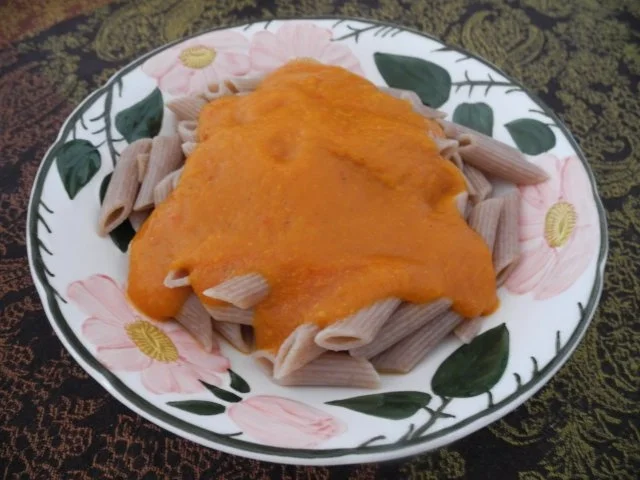 Kürbisnese an Vollkorn - Dinkel - Penne - Rezept