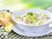 Lauchcremesuppe mit Hackfleisch - Rezept - Bild Nr. 2