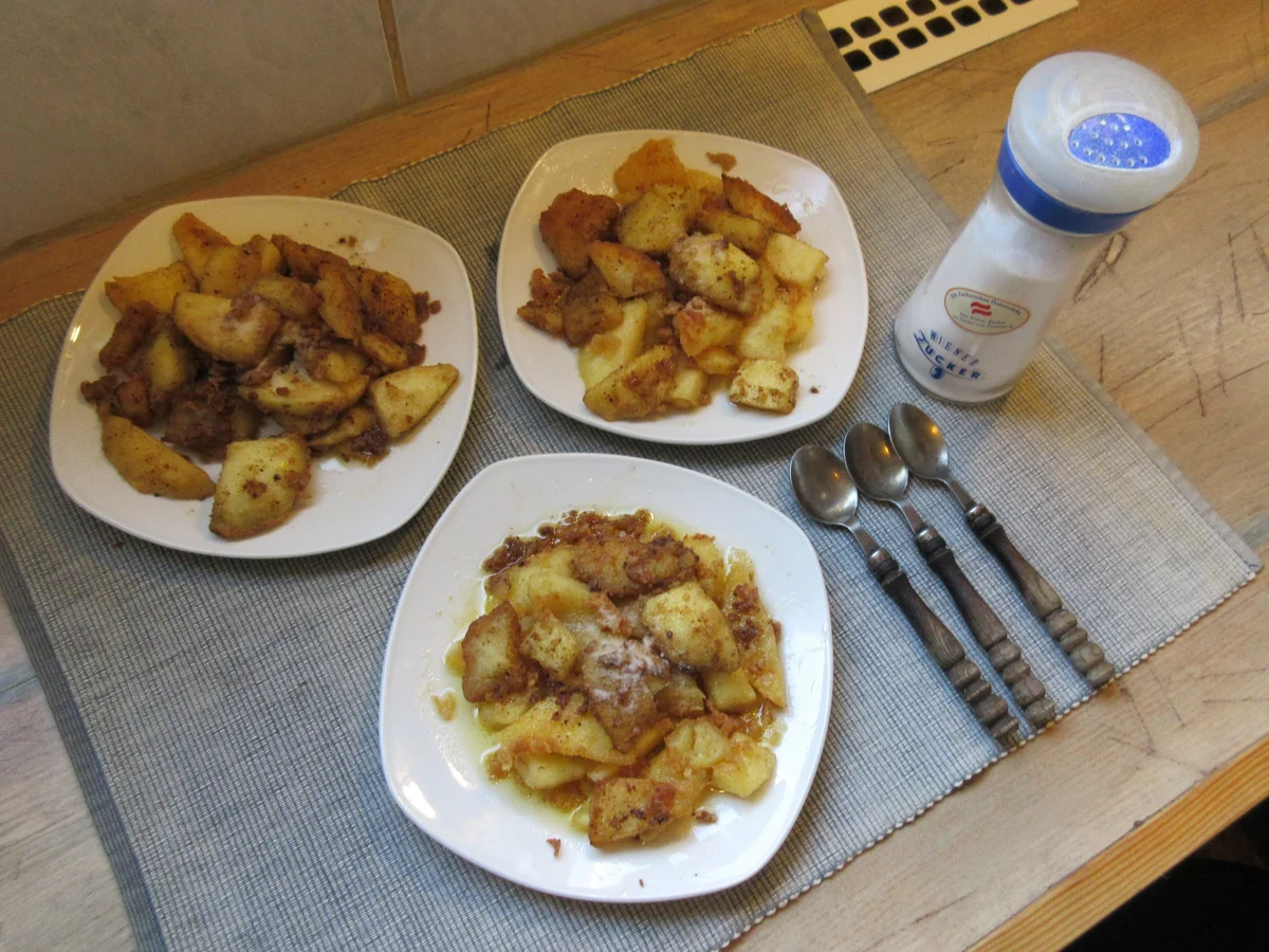 Apfelspalten in Butter gebraten - Rezept - Bild Nr. 204