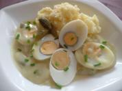 Eier in Gurken -Senf -Sauce - Rezept
