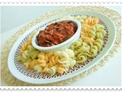 Champignons Tomaten-Rahmsauce zu den kunterbunten Nudeln - Rezept - Bild Nr. 21