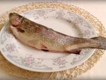 Rezept: Mandelforelle mit tournierten Kartoffeln und Salatgurke dazu. Bild Nr. 4 Mandelforelle mit tournierten Kartoffeln und Salatgurke dazu. - Rezept - Bild Nr. 4