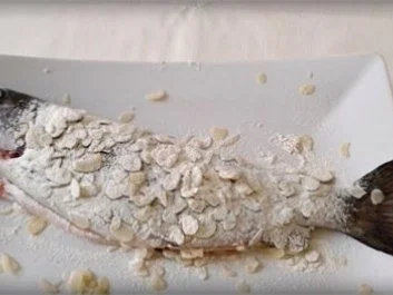 Rezept: Mandelforelle mit tournierten Kartoffeln und Salatgurke dazu. Bild Nr. 7 Mandelforelle mit tournierten Kartoffeln und Salatgurke dazu. - Rezept - Bild Nr. 7