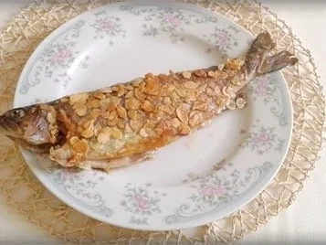 Rezept: Mandelforelle mit tournierten Kartoffeln und Salatgurke dazu. Bild Nr. 13 Mandelforelle mit tournierten Kartoffeln und Salatgurke dazu. - Rezept - Bild Nr. 13