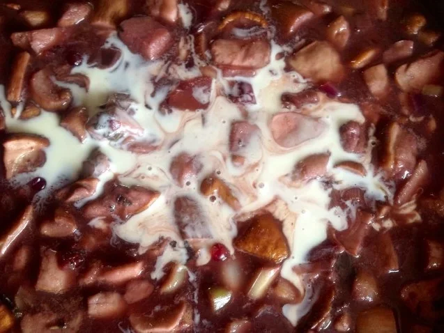 Spaghetti mit Steinpilzen in Rotwein - Preiselbeersoße - Rezept - Bild Nr. 10
